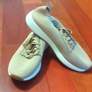 Nautica Tan Women's Knit Lace Up Casual Sneakers